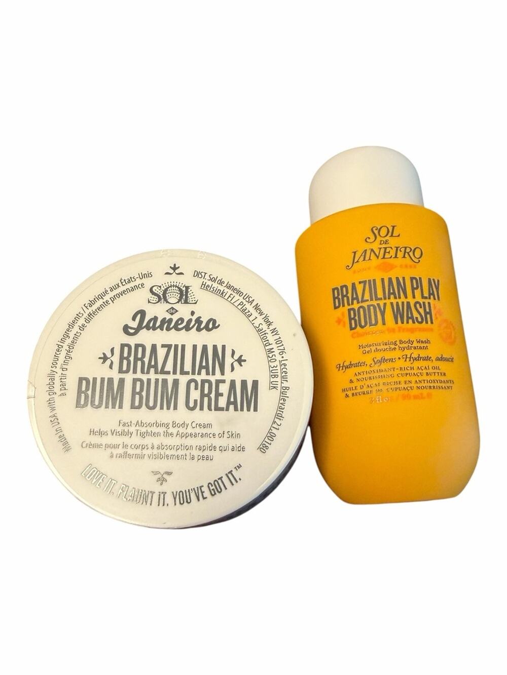 Sol de Janeiro Bum Bum Cream & Brazilian Play Body Wash Travel Set New Sealed